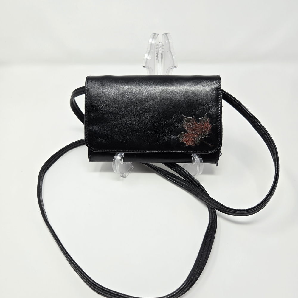 Rochelier Leather Wallet Crossbody • RFID • Removable Strap • Belt Loop